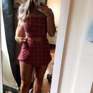 Cotton candy LA plaid set